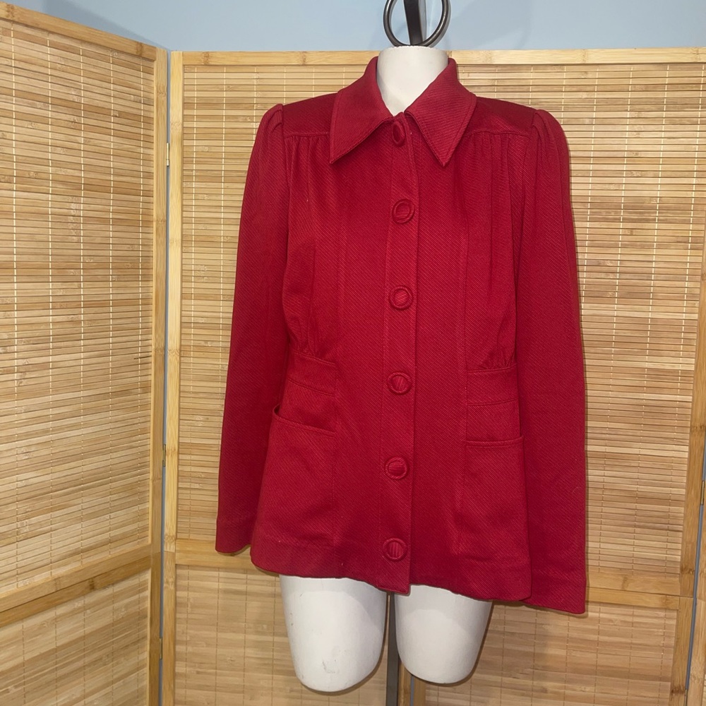 Cabi Spencer Business Jacket Suit Women Size M Formal Workwear Retro Snap Button